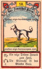 The dog antique Lenormand Tarot