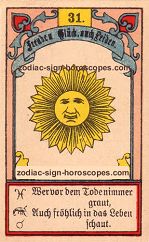 The sun antique Lenormand Tarot